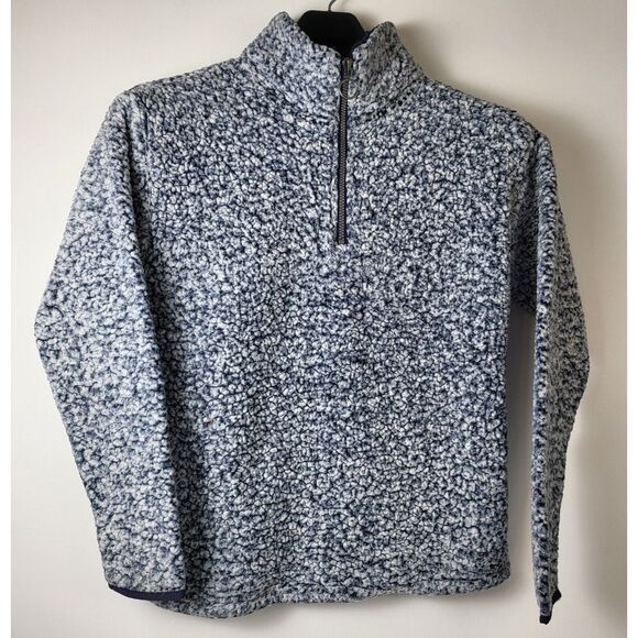 SO Cozy Softest Sherpa Pullover 1/4‎ Zip Blue And White women's Size Medium - Picture 1 of 7